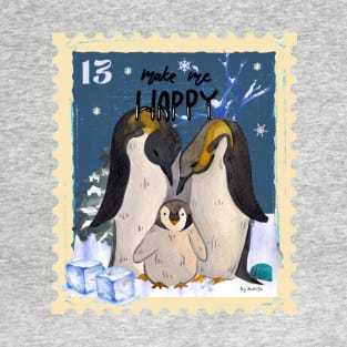 Penguin Family Makes Me Happy T-Shirt